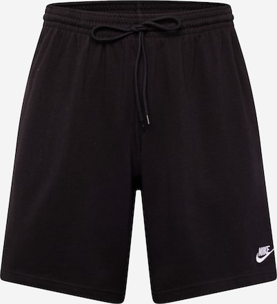 Pantaloni 'Club' Nike Sportswear pe negru / alb murdar, Vizualizare produs