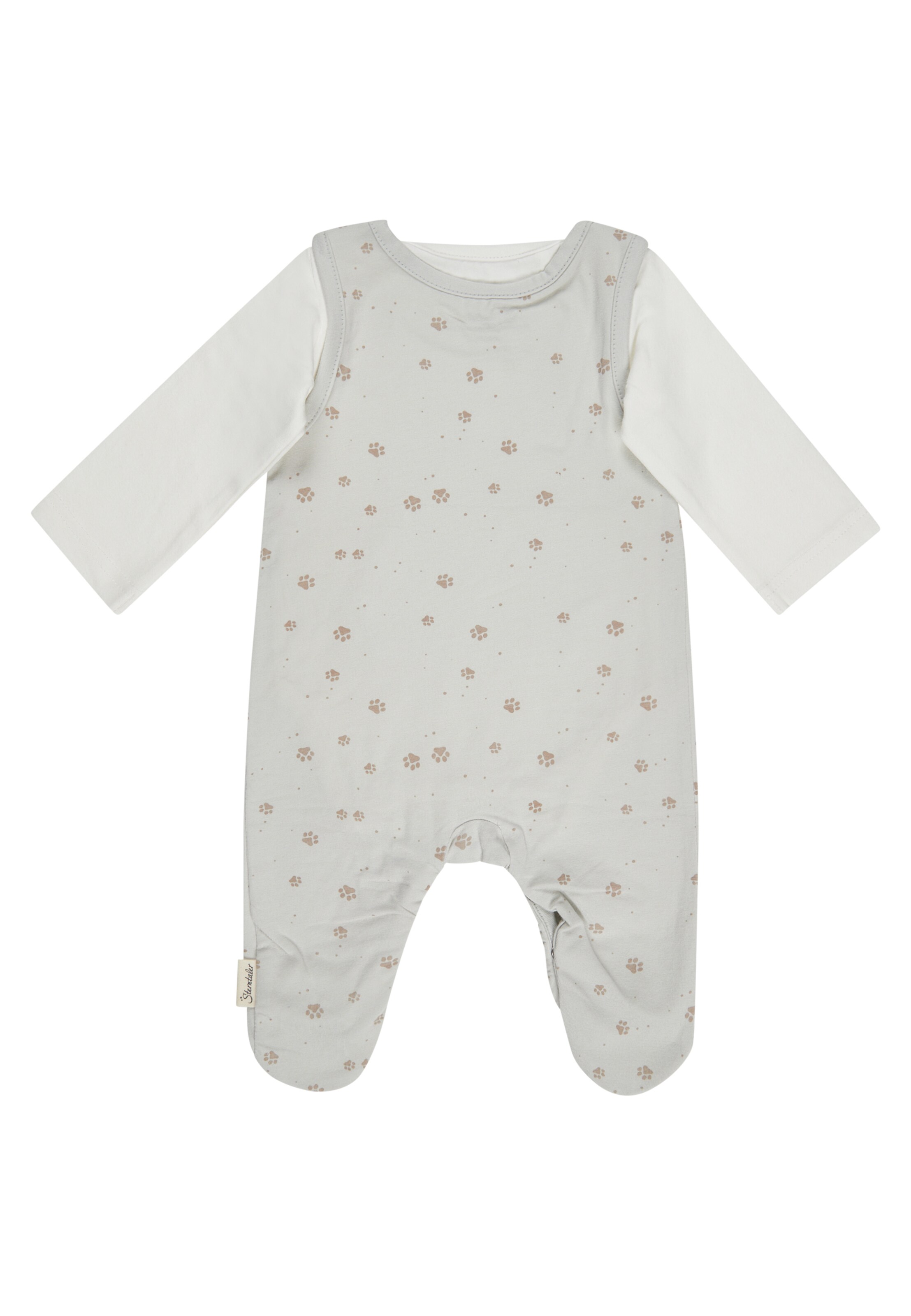 STERNTALER Set Babyjacke und Strampler in Grau
