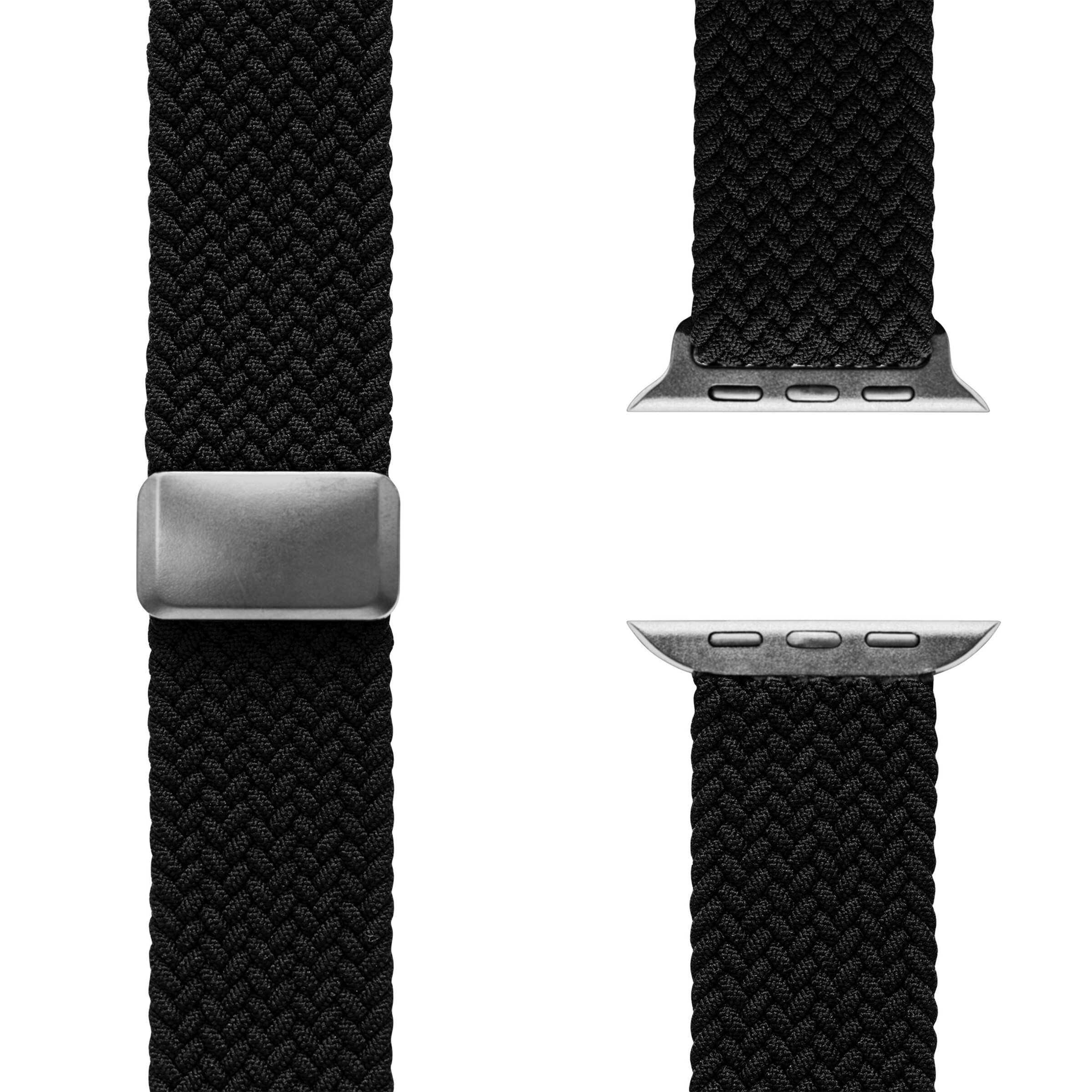 WRISTR Armband 'Weave' in Schwarz: Vorderseite