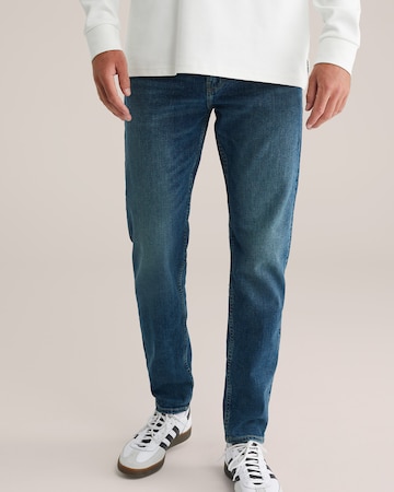 WE Fashion Slimfit Jeans i blå: framsida