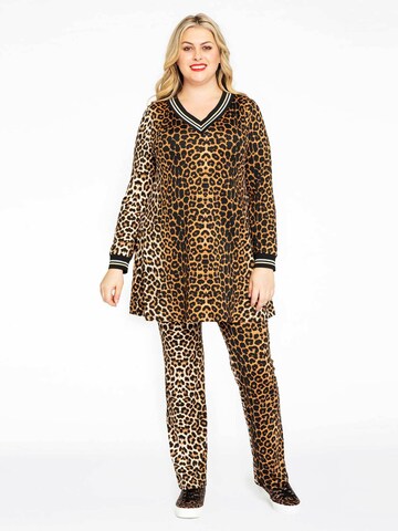 YOEK Shirt ' Lounge ' in Braun