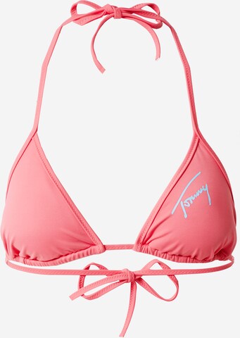 Tommy Jeans Triangle Bikini Top in Pink: front