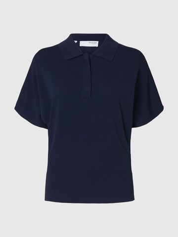 T-shirt SELECTED FEMME en bleu : devant