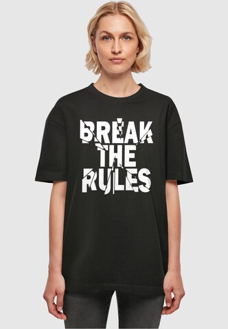 Merchcode Shirt 'Break The Rules 2' in Zwart: voorkant