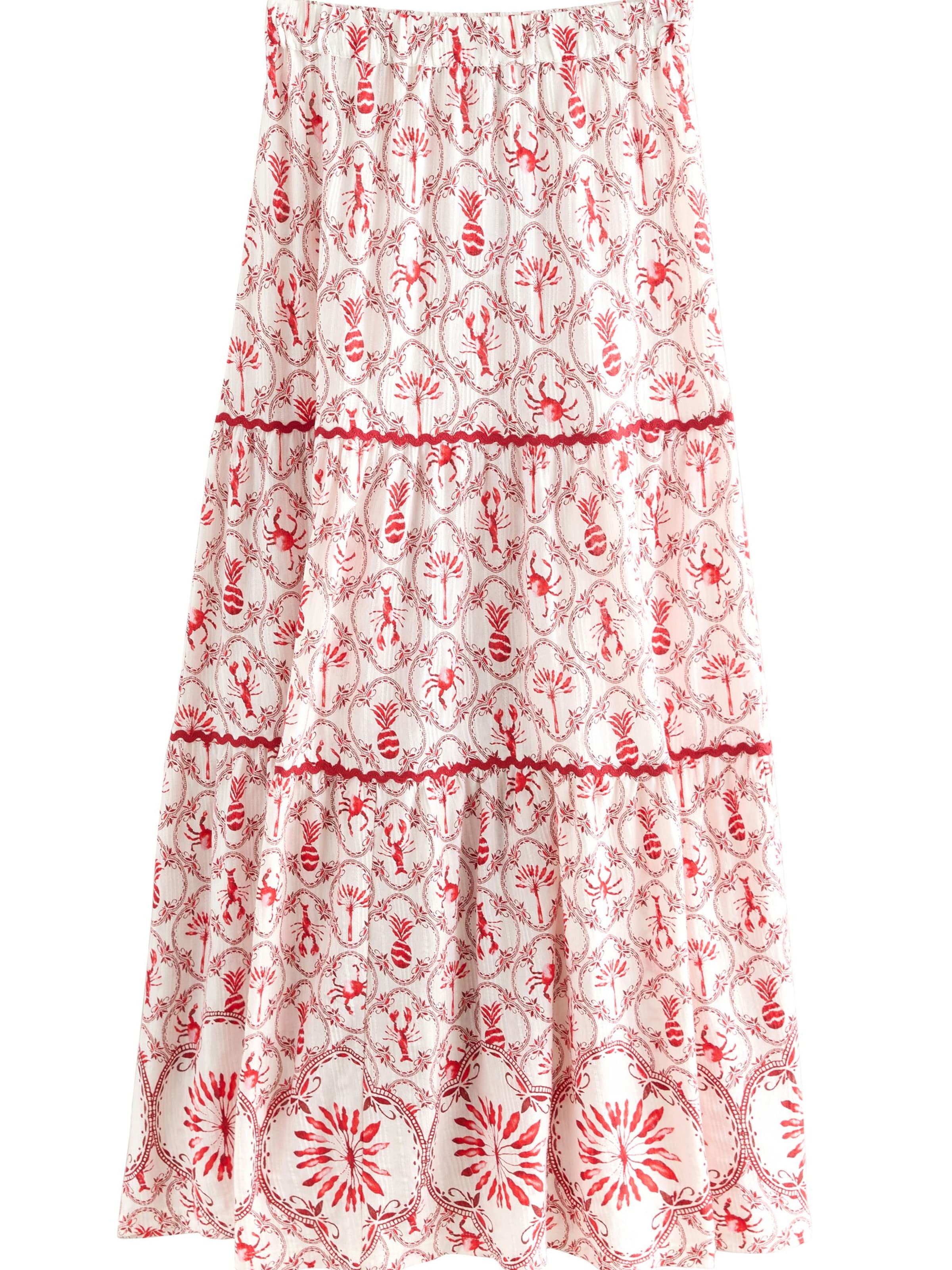 Next Skirt in Ecru / Red / Bordeaux, Item view