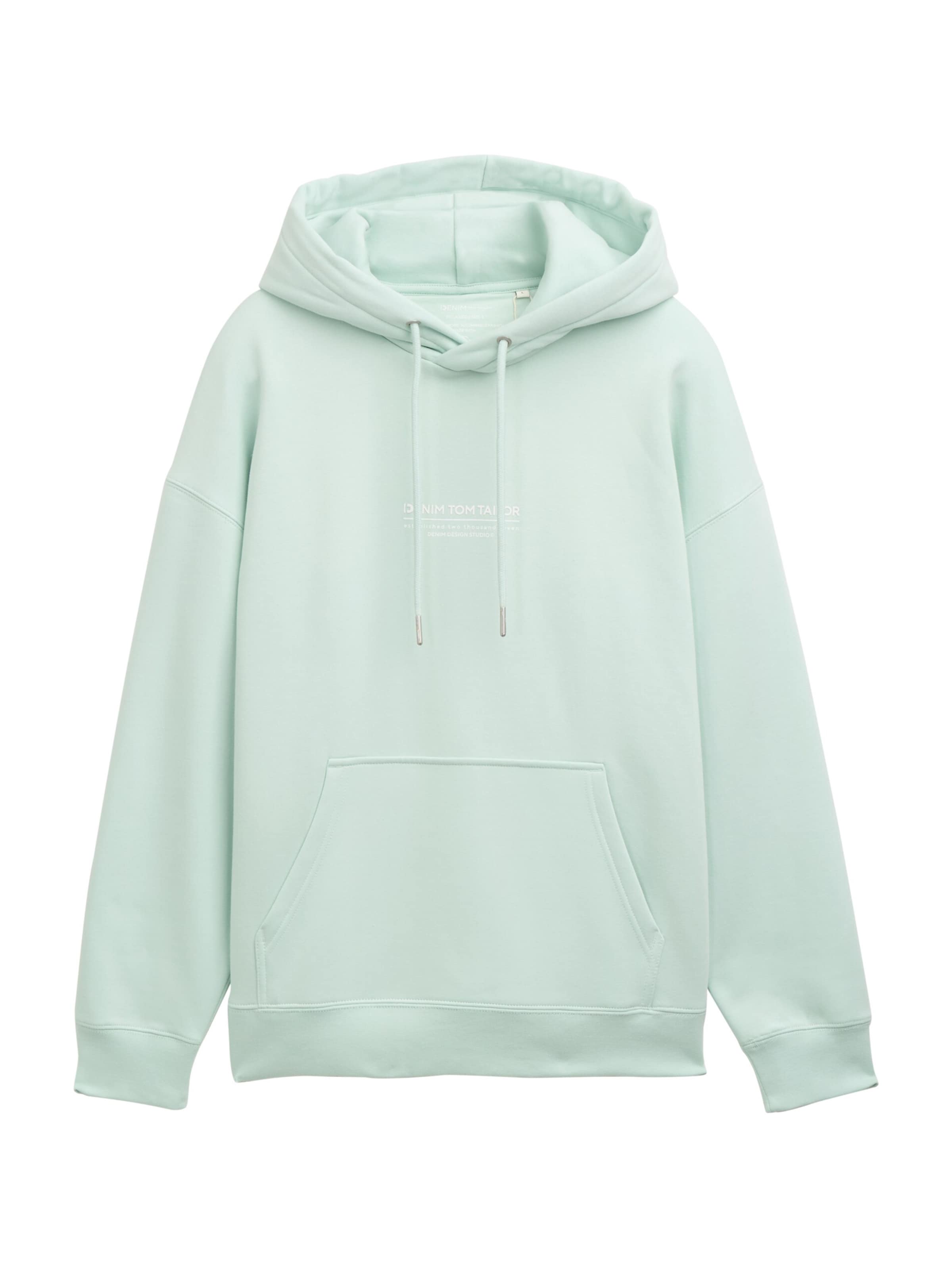 Bluză de molton de la TOM TAILOR DENIM pe verde: față