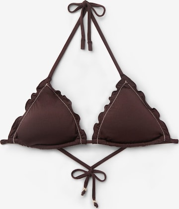 CALZEDONIA Triangel Bikinitop 'Classic Doll' in Braun: Vorderseite