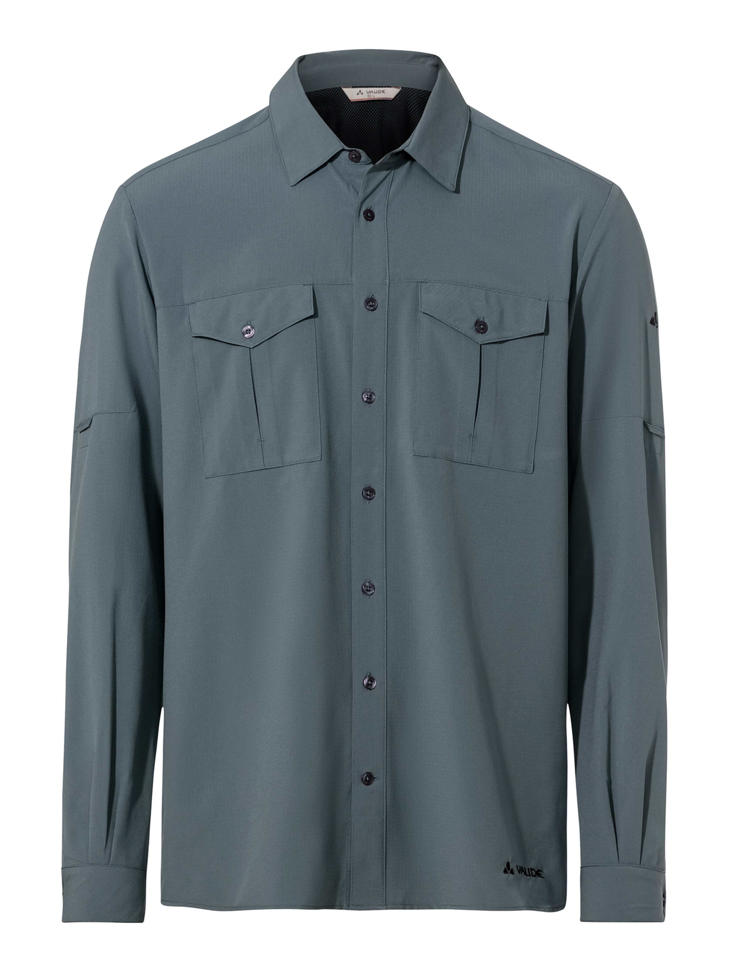 VAUDE Functioneel overhemd 'Rosemoor' in Grijs: voorkant
