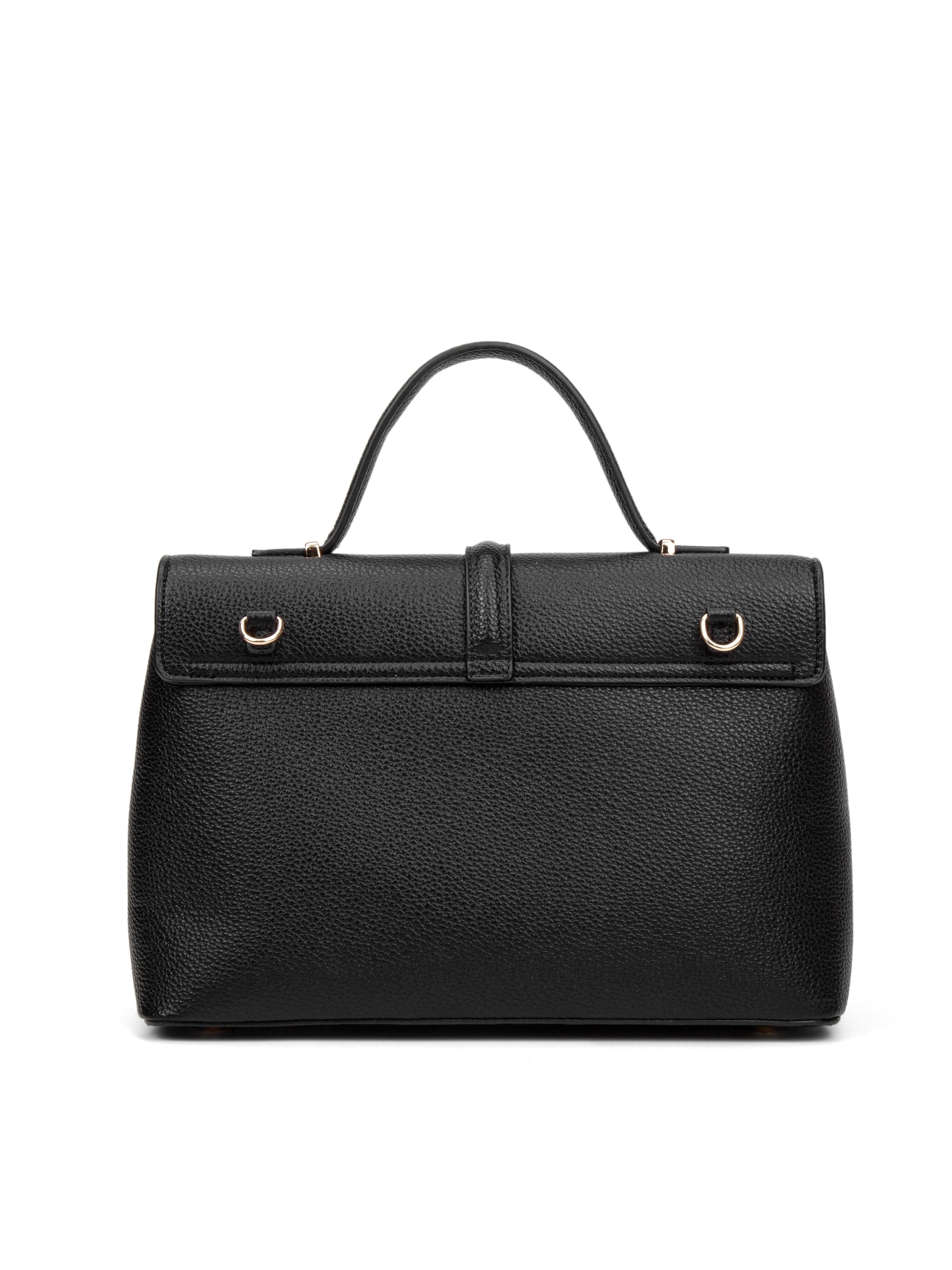 Borsa a mano 'Borsa a Mano Donna Pelle Vegana PU con Girello e Tracolla Rimovibile' di Diana&Co. in nero