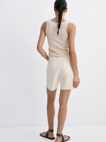MANGO Wide leg Jeans 'ANNE' in Beige