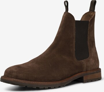 Shoe The Bear Chelsea boots in Bruin: voorkant