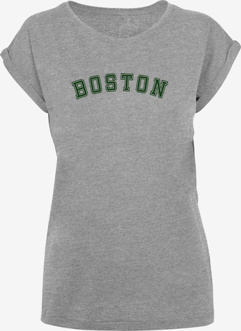 Merchcode T-Shirt 'Boston' in Grau: predná strana