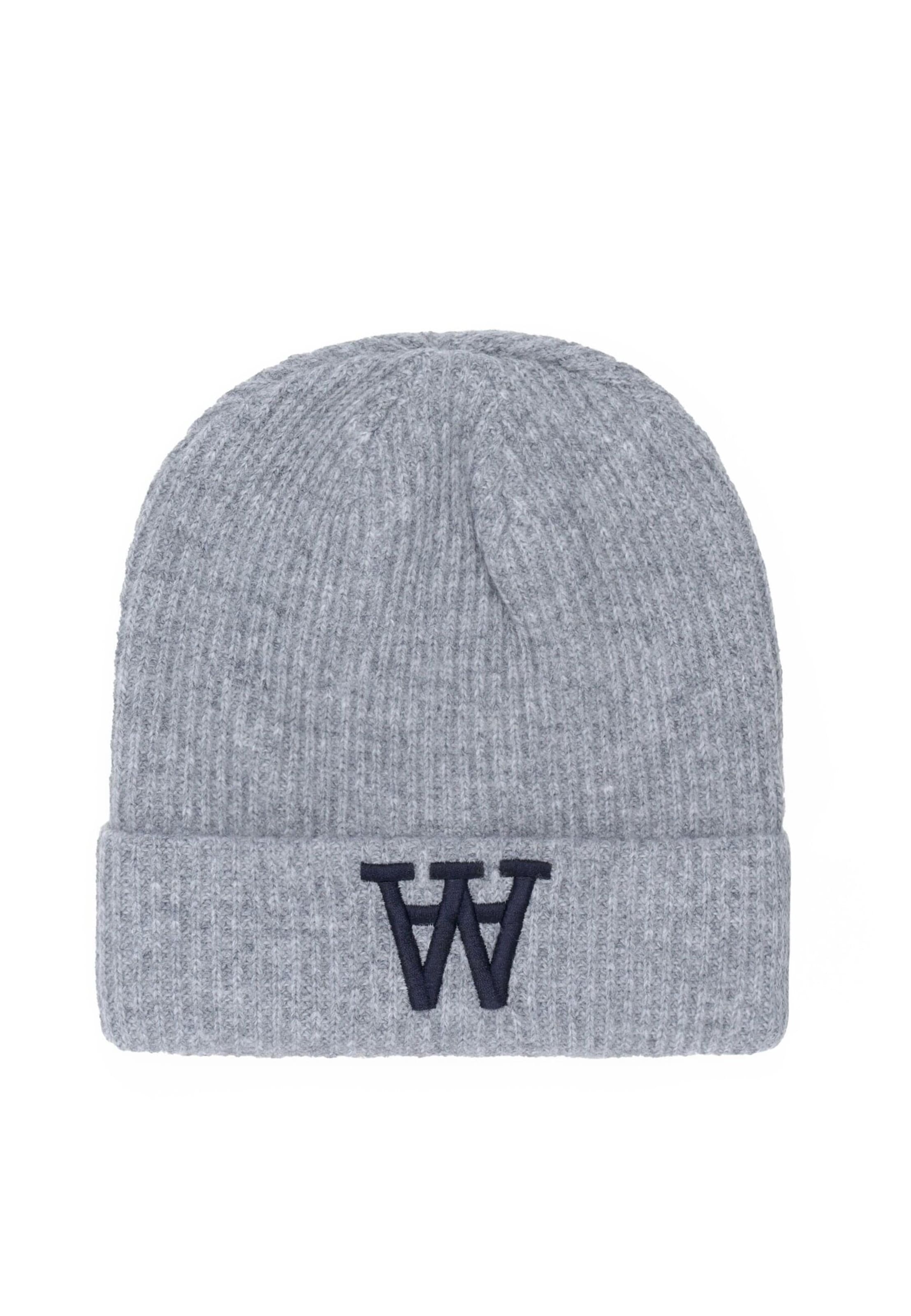 WOOD WOOD Beanie in Grey: front