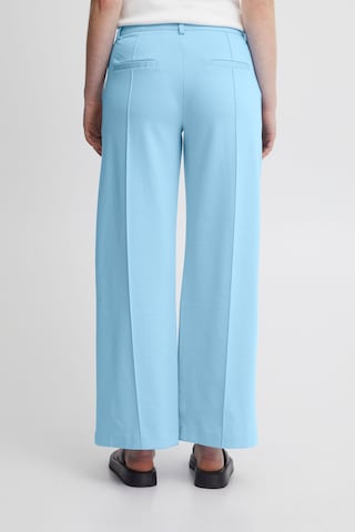 Wide leg Pantaloni con piega frontale 'Kate' di ICHI in blu
