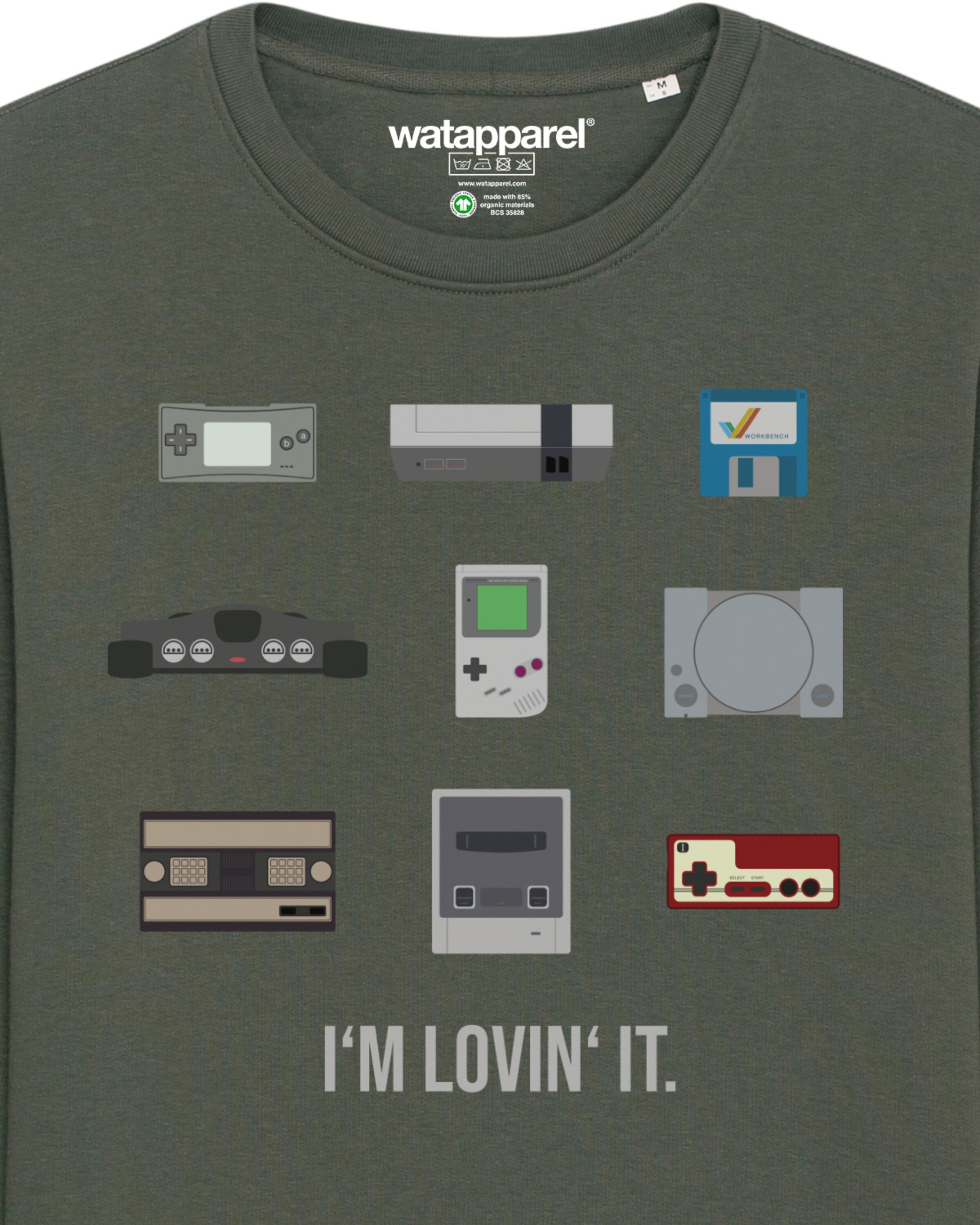Sweat-shirt 'Videogames' Watapparel en vert