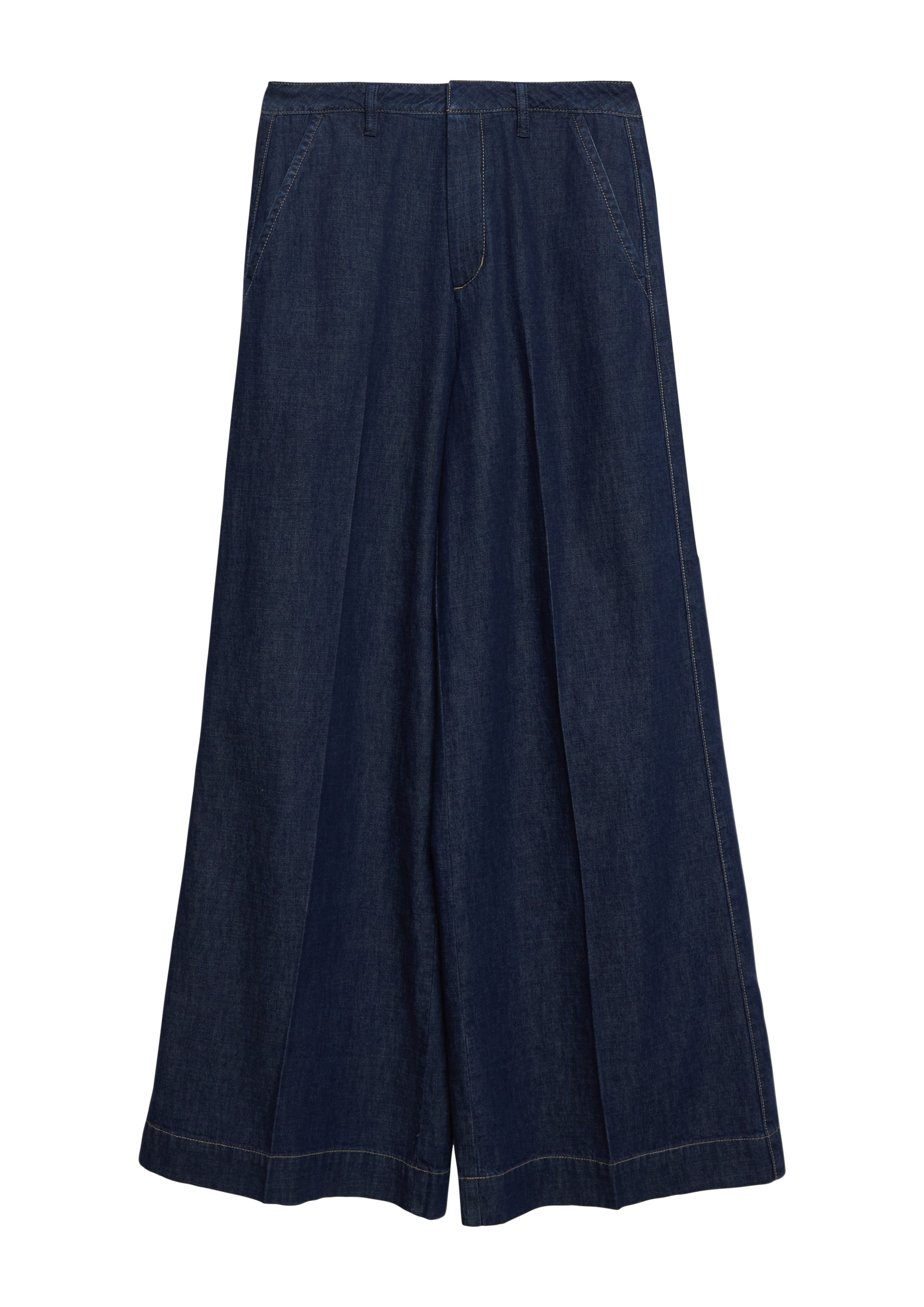 s.Oliver Wide leg Pleat-front jeans in Blue: front