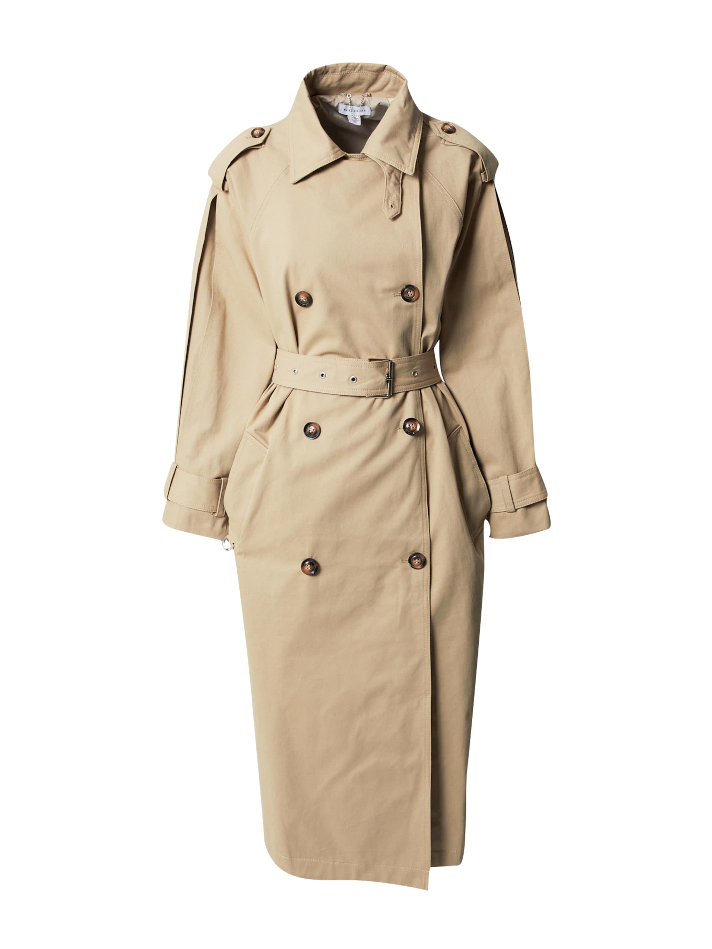 pelēks Warehouse Starpsezonu mētelis: no priekšpuses