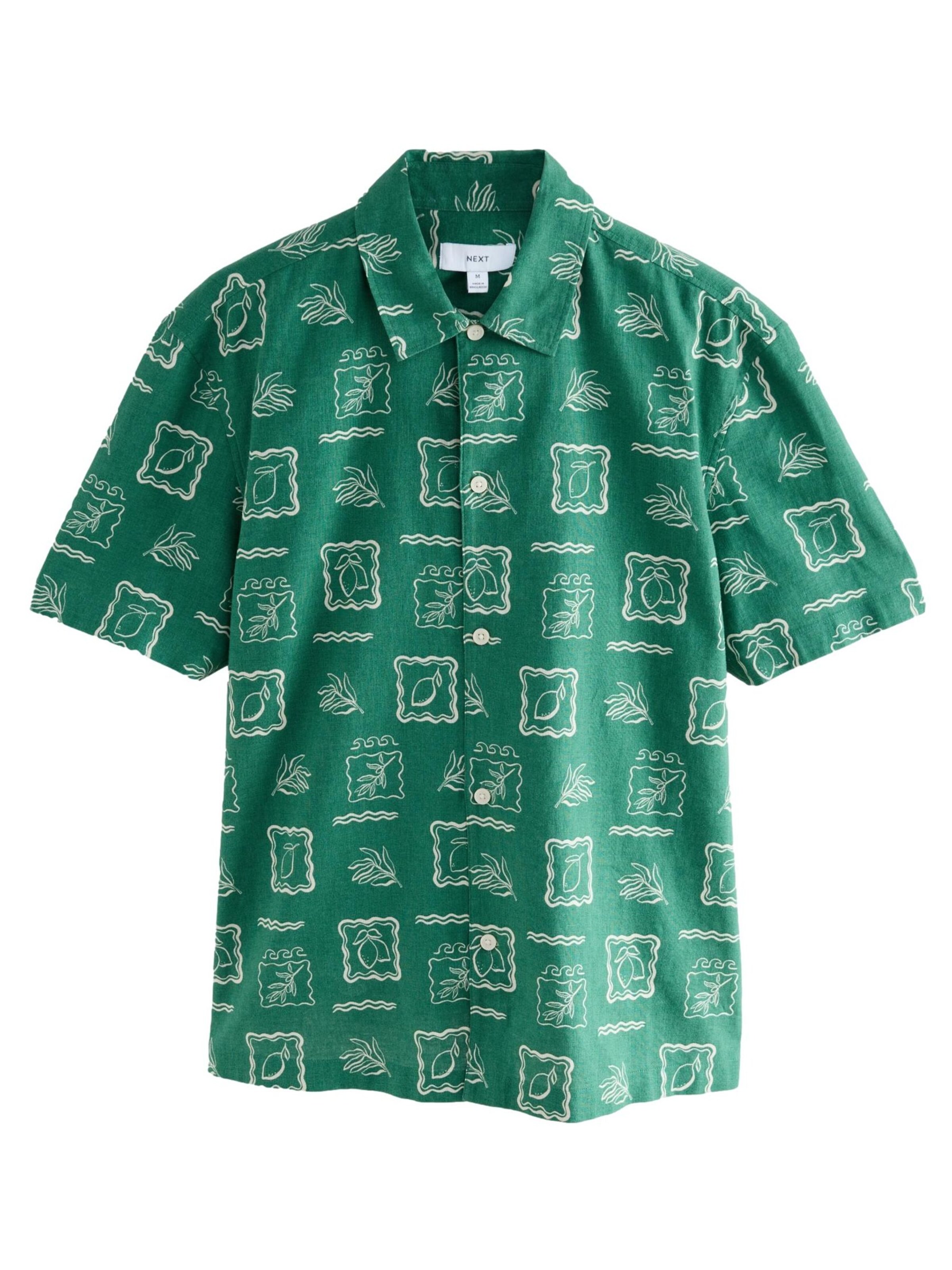 Camicia Next di colore crema / verde, Visualizzazione prodotti