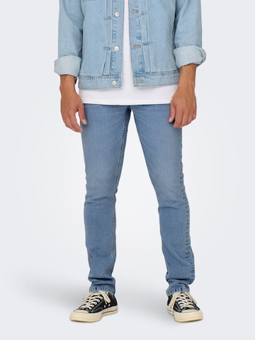 Coupe slim Jean 'Loom' Only & Sons en bleu