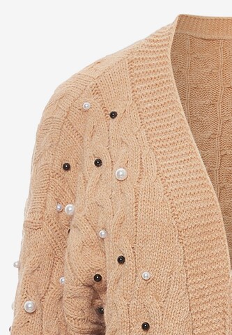 faina Knit Cardigan in Beige