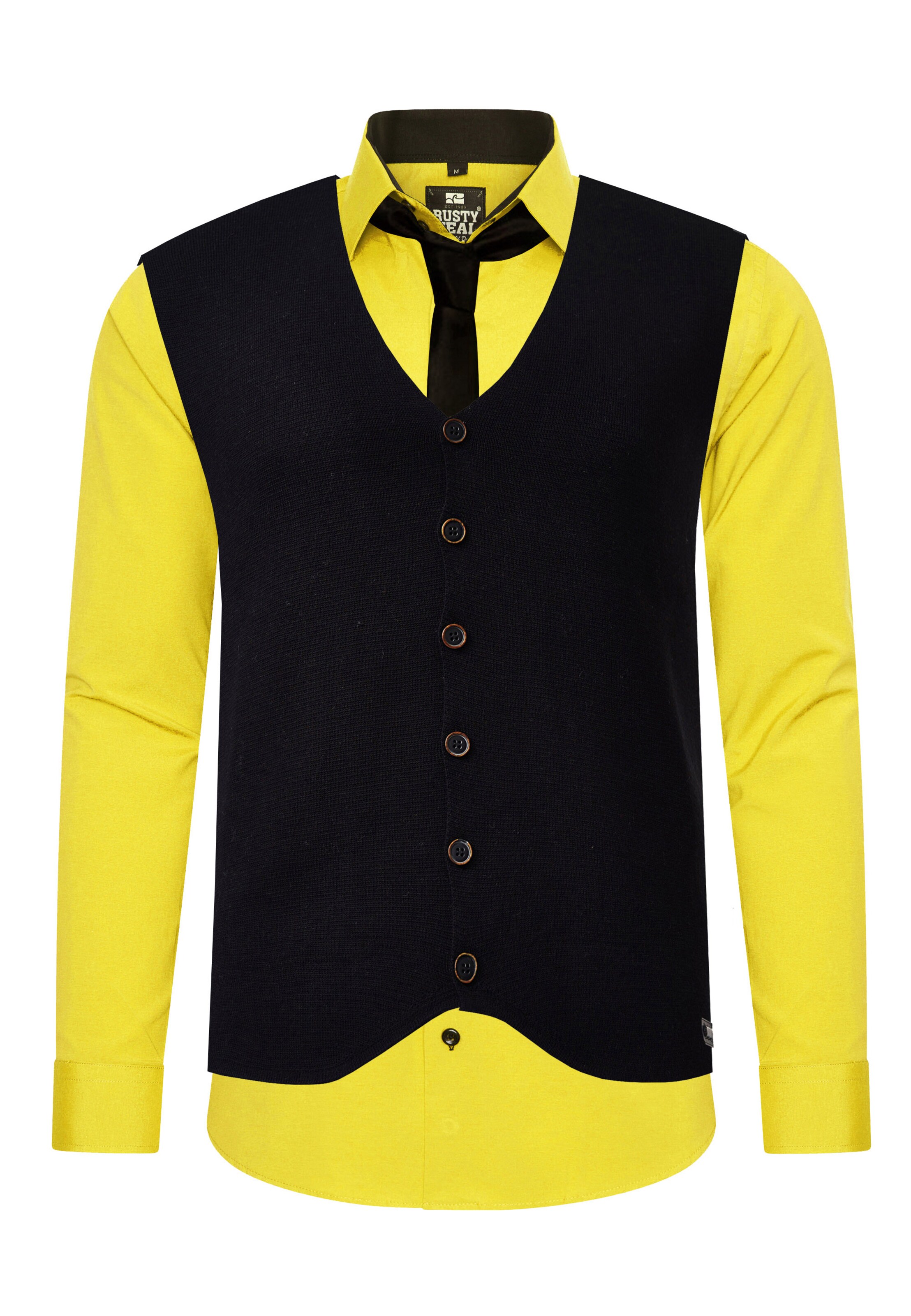 Rusty Neal Slim fit Button Up Shirt in Yellow: front