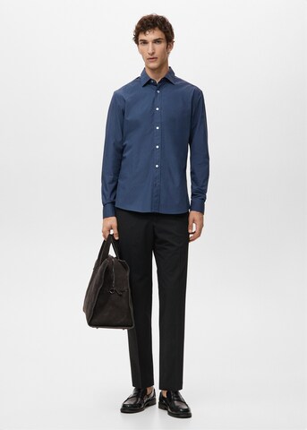MANGO MAN Regular fit Button Up Shirt 'Play' in Blue