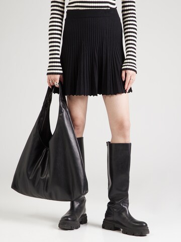 Gonna 'ELISA MAILLE' di Maison 123 in nero: frontale