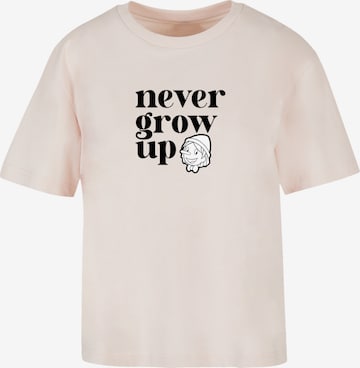 T-shirt 'Heroes of Childhood Pinocchio Never Grow Up' F4NT4STIC en rose : devant