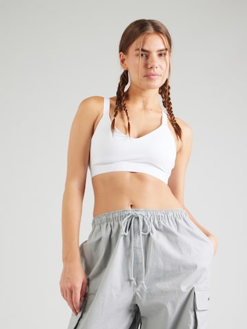 Bustier Soutien-gorge de sport 'INDY' NIKE en blanc : devant