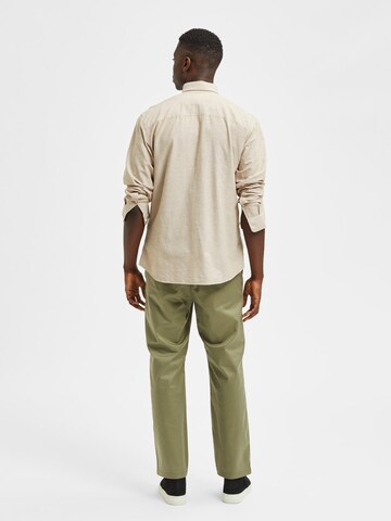 SELECTED HOMME Slim fit Overhemd in Beige