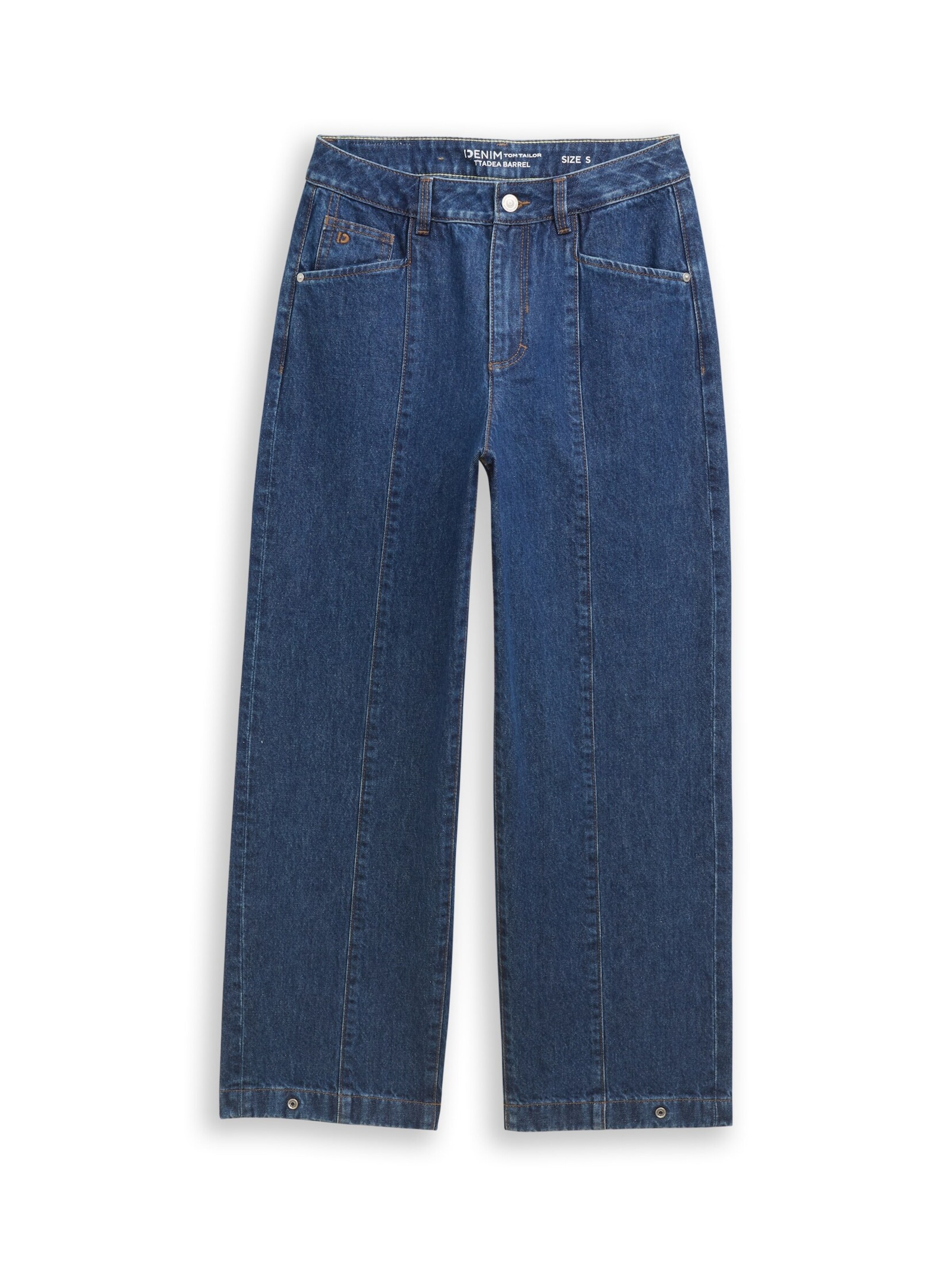 TOM TAILOR DENIM Loosefit Jeans 'ADEA BARREL' in Blauw: voorkant