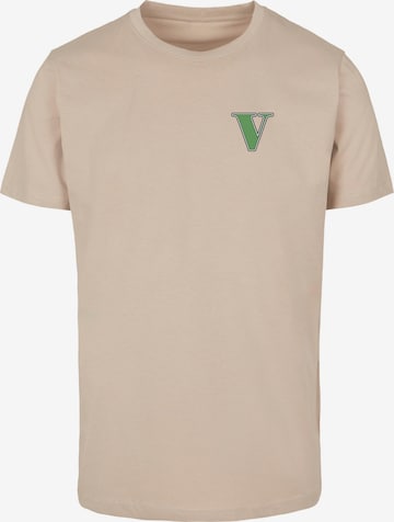 T-Shirt 'Grand Collage' Merchcode en beige : devant