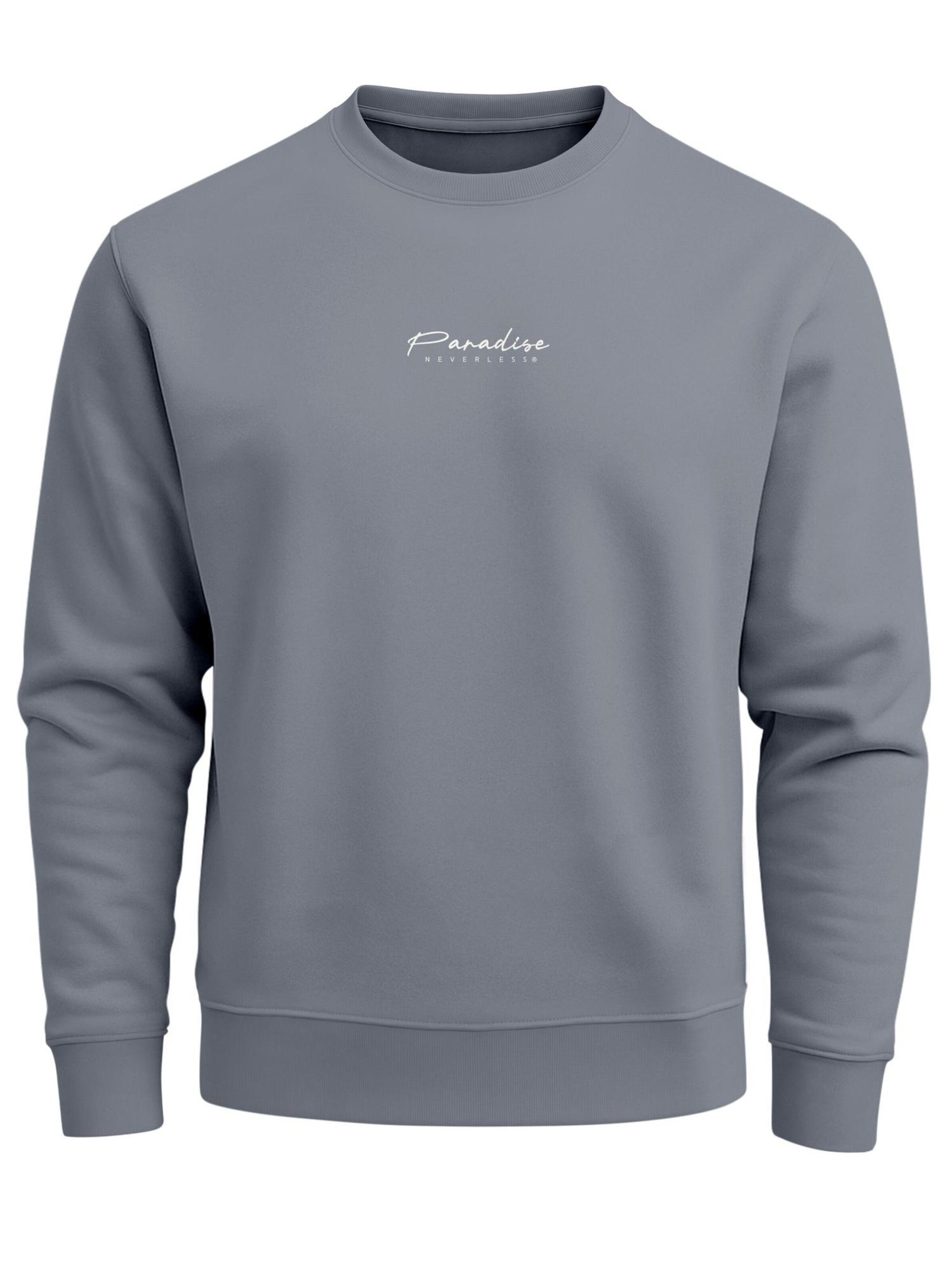Neverless Sweatshirt 'Palmen' in Grey: front