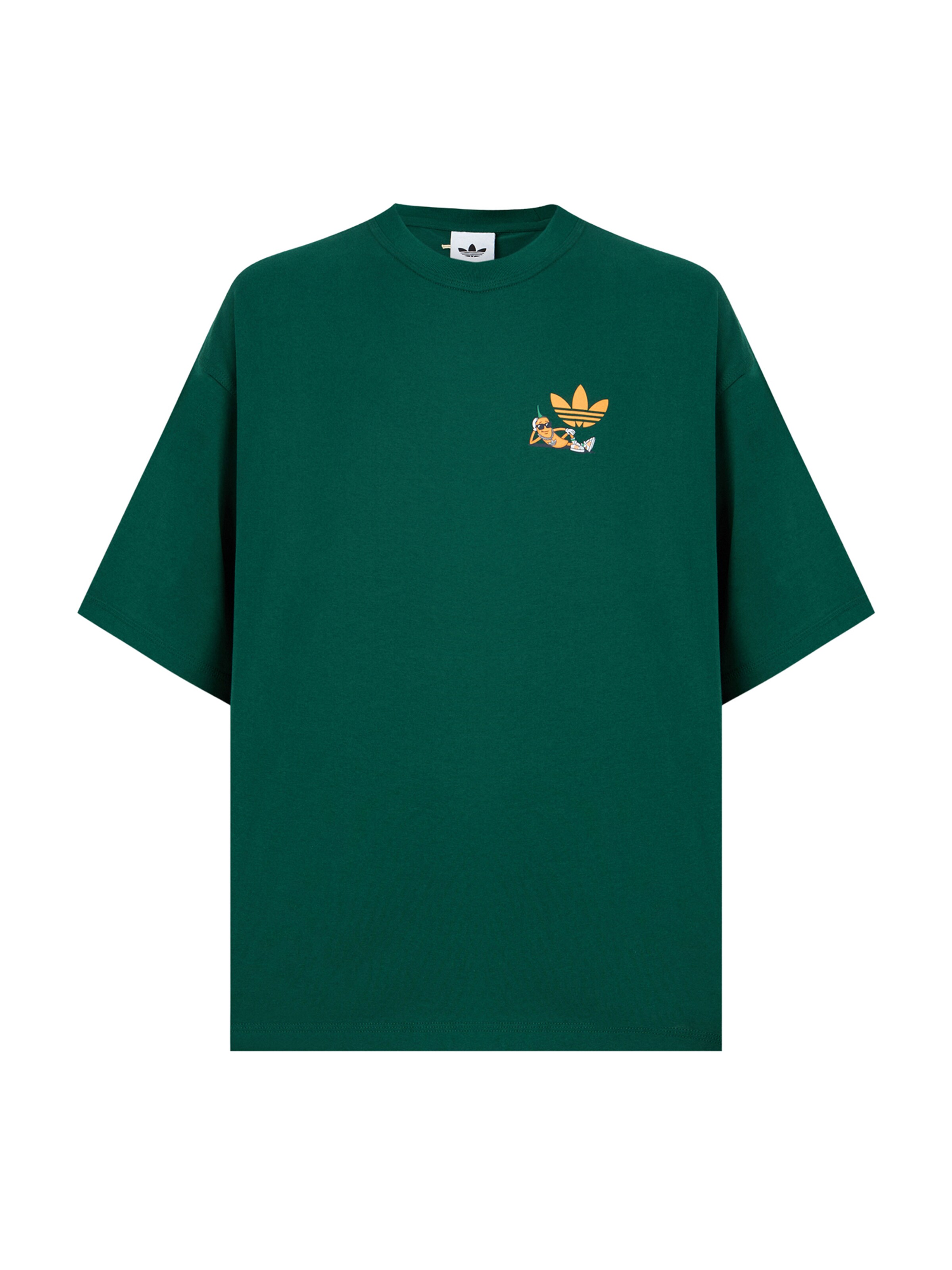 ADIDAS ORIGINALS T-Shirt 'NEW CHILI 3.0' in smaragd / orange / schwarz / weiß, Produktansicht