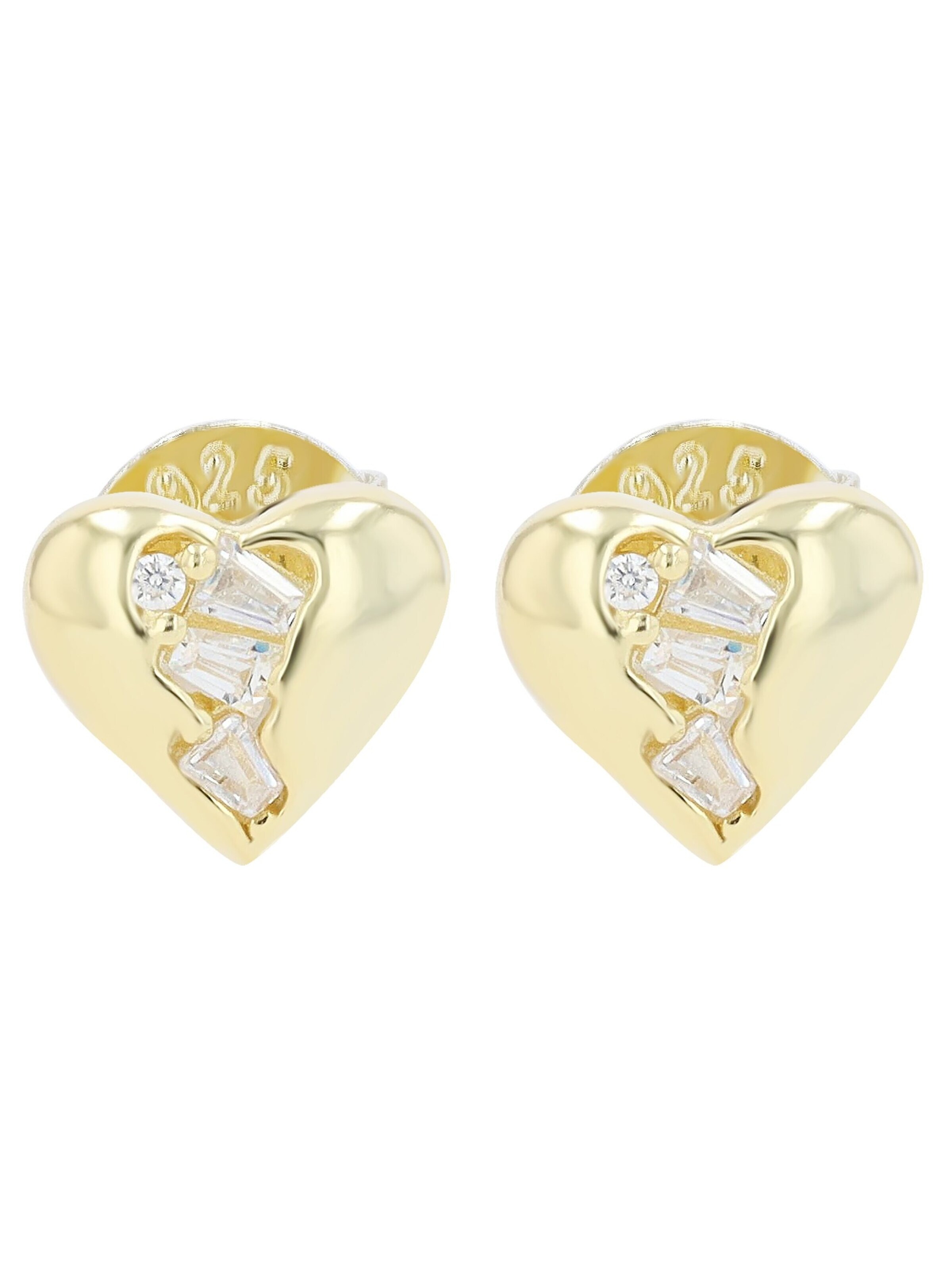 Akzent Earrings '"Aisling" aus 925 Sterlingsilber, rhodiniert, langlebig' in Gold: front
