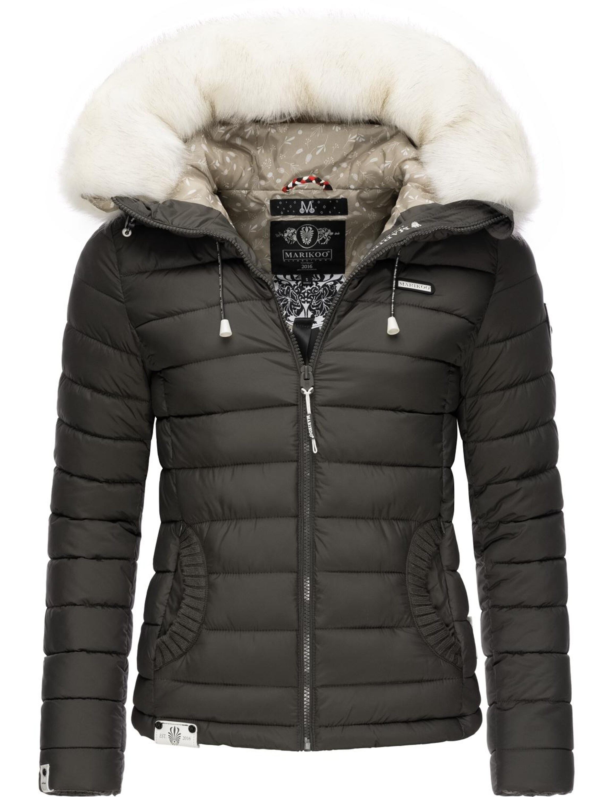 MARIKOO Karmaa Winterjas voor dames, XS-5XL, wijnrood, XS