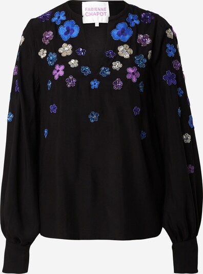 Fabienne Chapot Bluse 'Masha' in blau / lila / schwarz / silber, Produktansicht