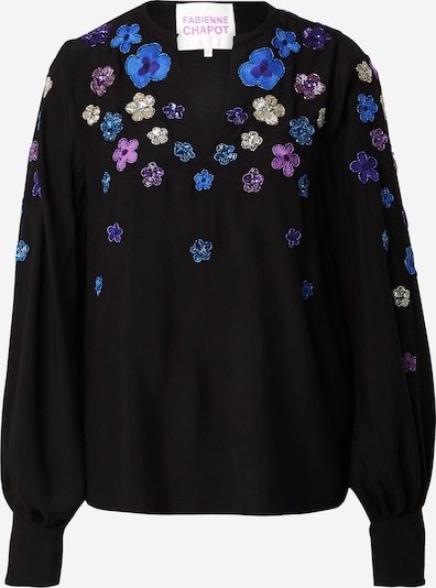 Fabienne Chapot Bluse 'Masha' in blau / lila / schwarz / silber, Produktansicht