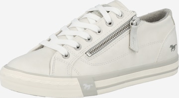 MUSTANG Låg sneaker i vit: framsida