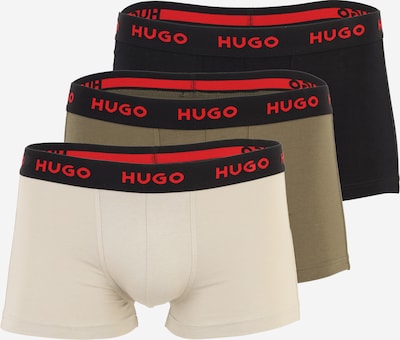 HUGO Bokserishortsit koossa S värissä vaaleabeige / punainen / musta, Tuotenäkymä