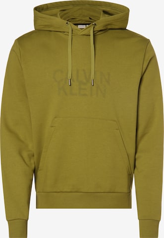 Sweat-shirt Calvin Klein en vert : devant