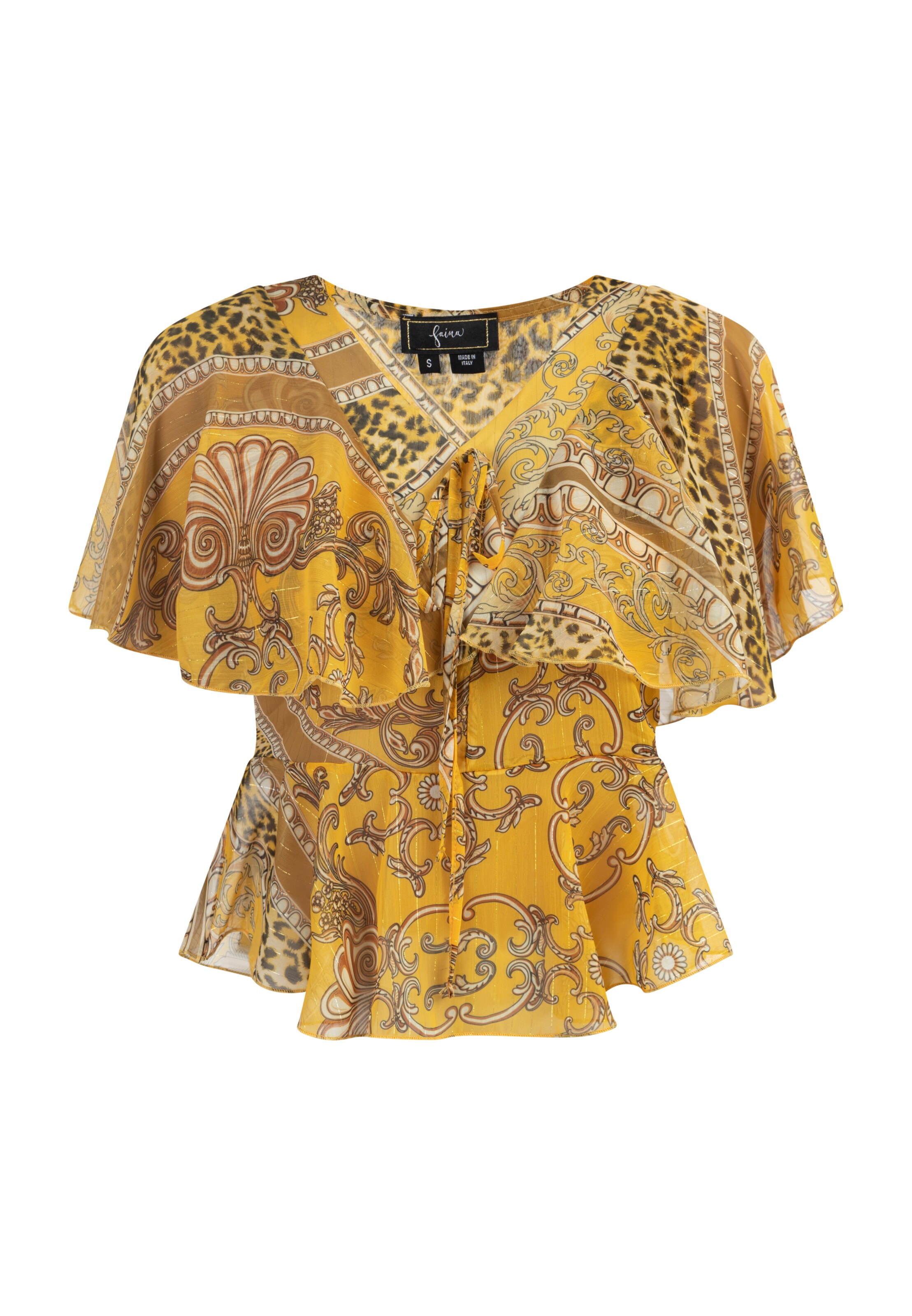 faina Μπλούζα σε κίτρινο: μπροστά