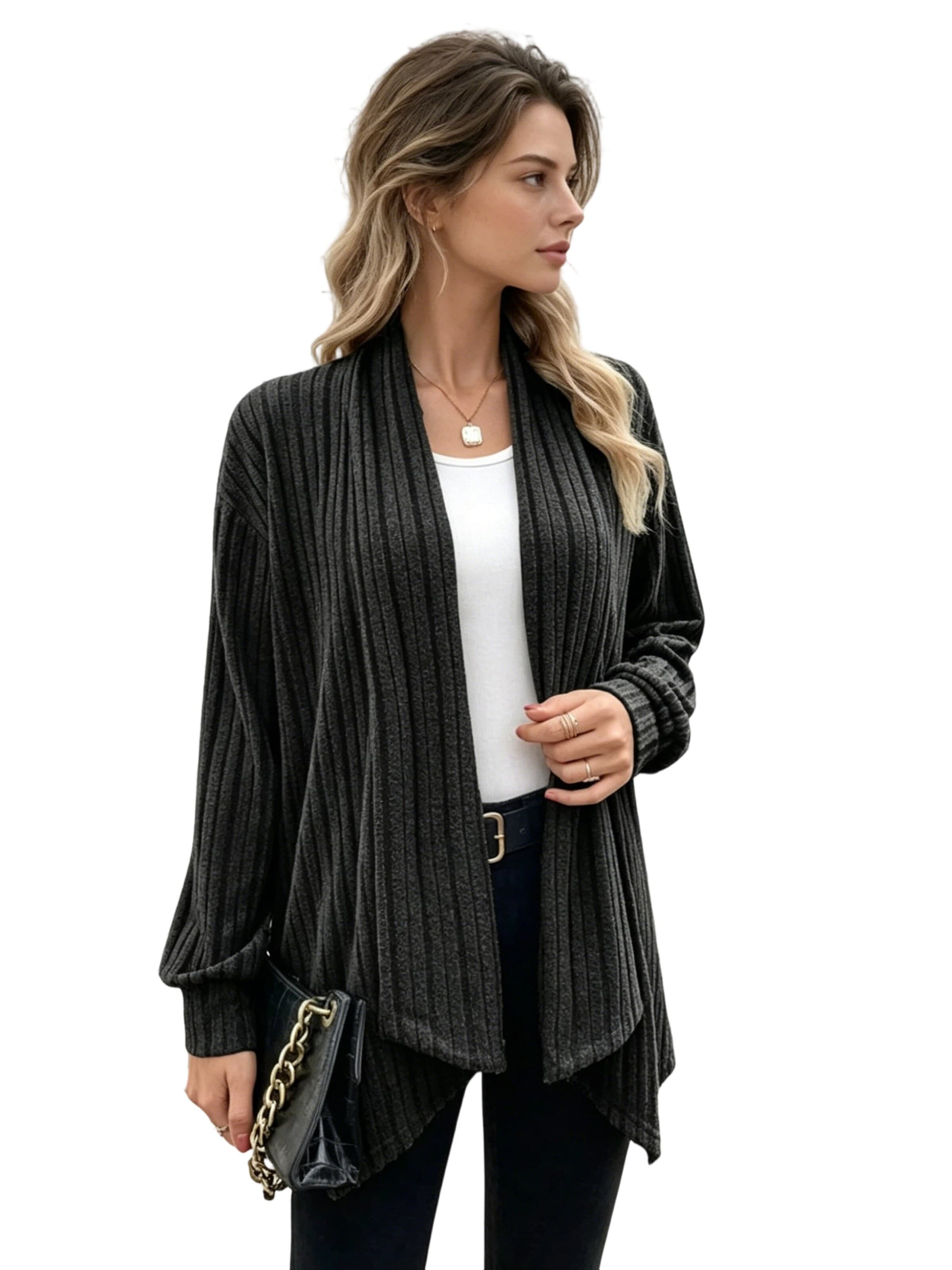 Yesfashion Kardigan w kolorze czarny