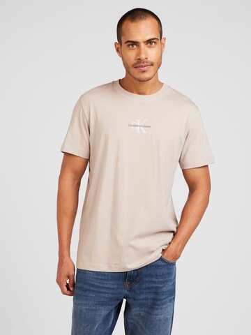 Calvin Klein Jeans Обычный Футболка в Ярко-розовый: спереди