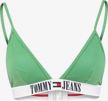 Sutien costum de baie de la Tommy Jeans pe verde: față