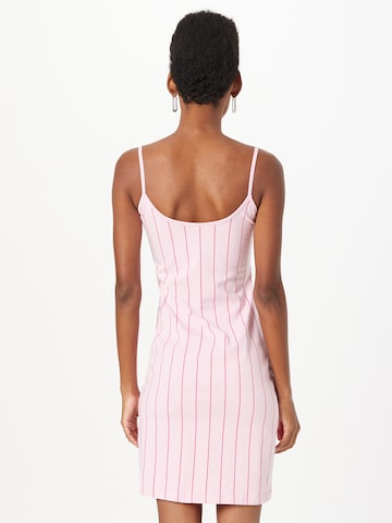 Karl Kani Kleid  Small Signature Pinstripe' in Pink