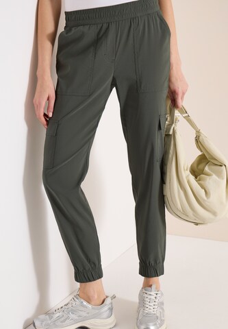 CECIL Slim fit Cargo Pants 'Chelsea' in Green: front