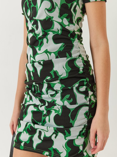 Bianco Lucci Šaty - zelená / čierna / prírodná biela, Produkt