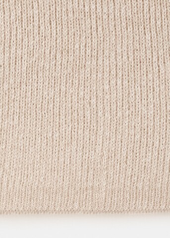 MANGO Knitted Top 'Niebla' in Beige
