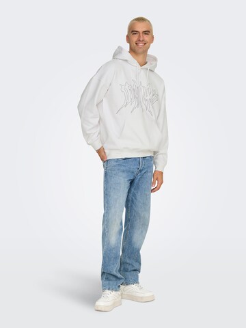 Only & Sons Sweatshirt 'ONSRHINESTONE' in White